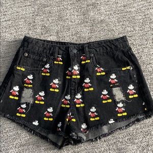Mickey Mouse high waisted shorts